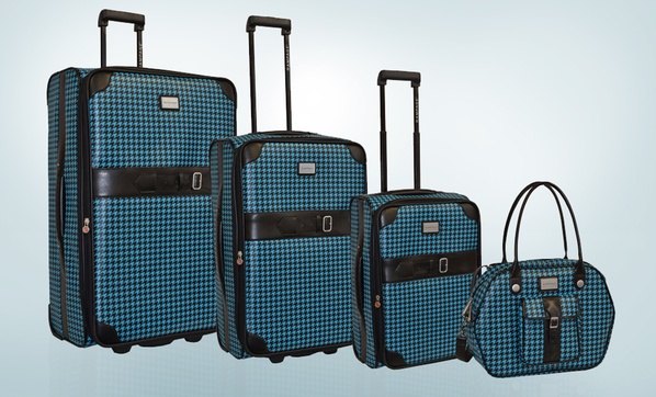 Houndstooth luggage online set