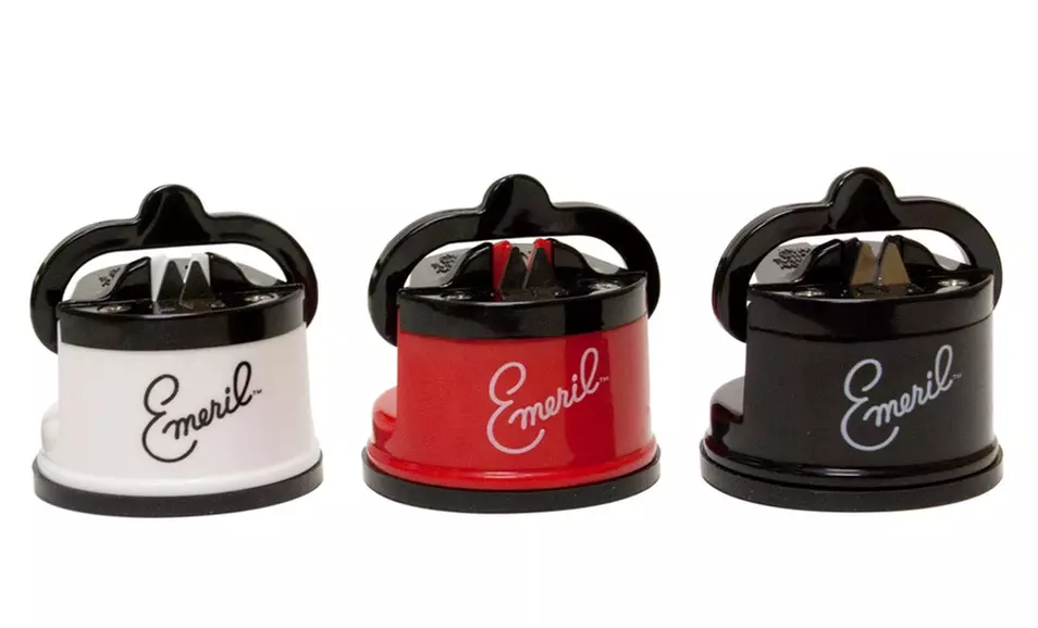 $7.99 for an Emeril Knife Sharpener with Suction Base ($14.99 List Price). Multiple Colors Available. Free Returns. - Primary Image