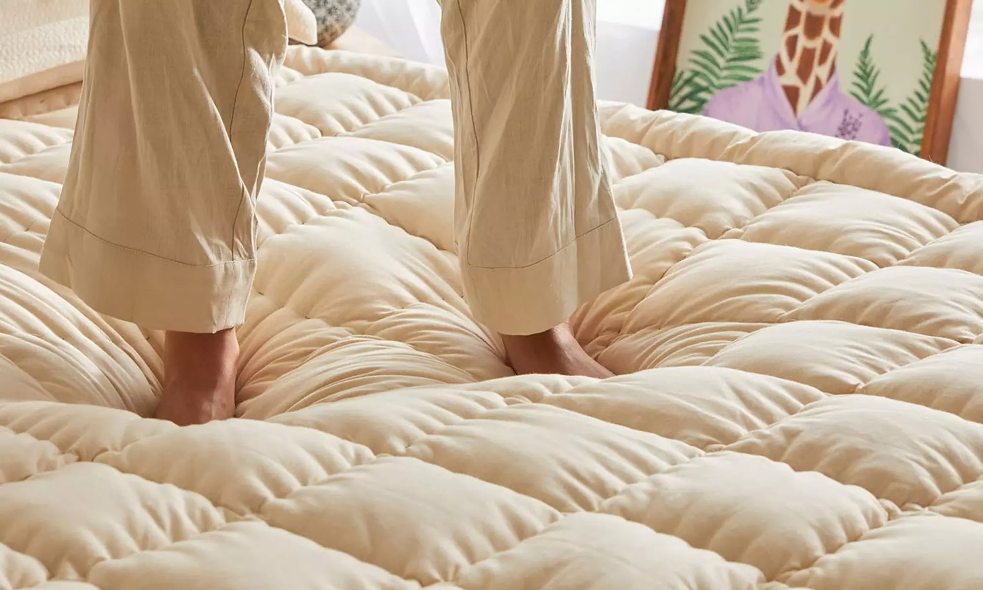 Topmatras 'Fjord' van 100% biologische merinowol van het merk Sampur