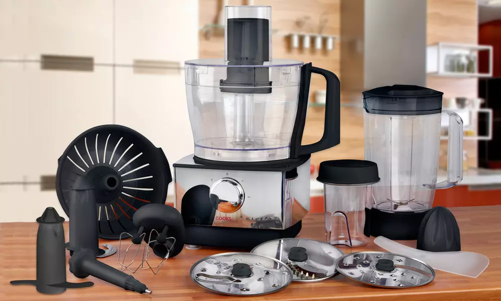 800W Cooks Professional Food Processor in Black or White for £59.99 (70% Off) - Primary Image