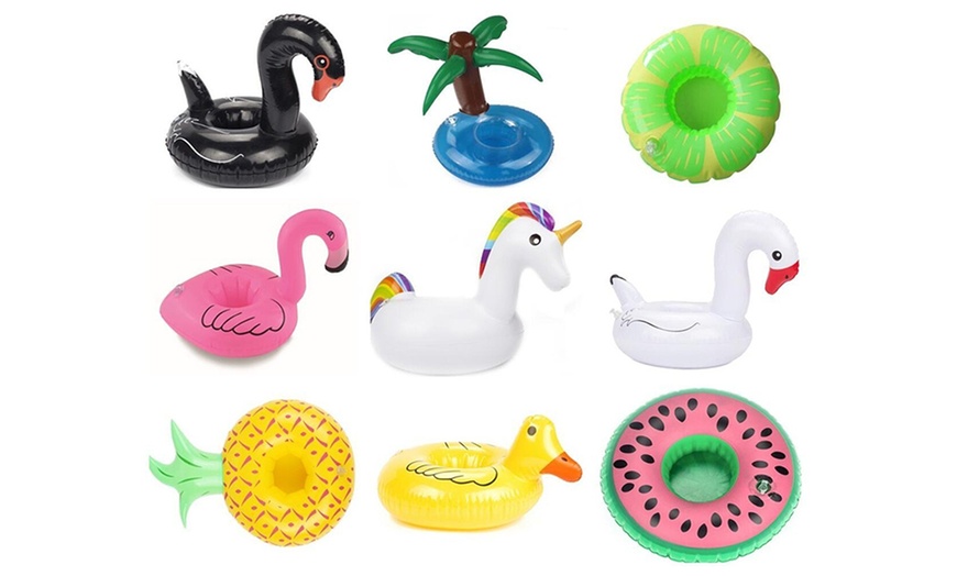 Image 1: Set of 9 Inflatable Drink Holders