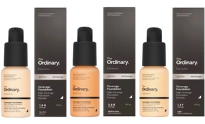 One, Two or Three Bottles of The Ordinary Coverage Foundation 30ml