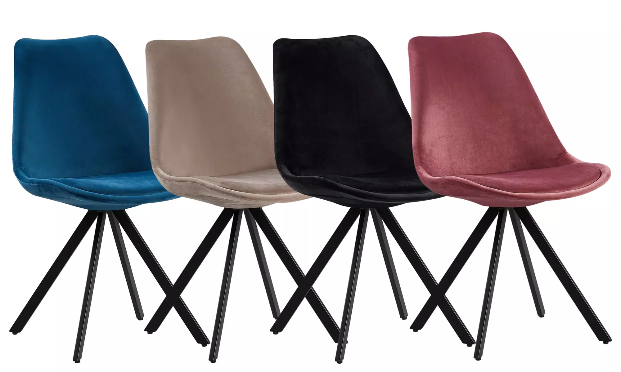 Lot de 4 chaises de salle à manger, coloris au choix - Primary Image