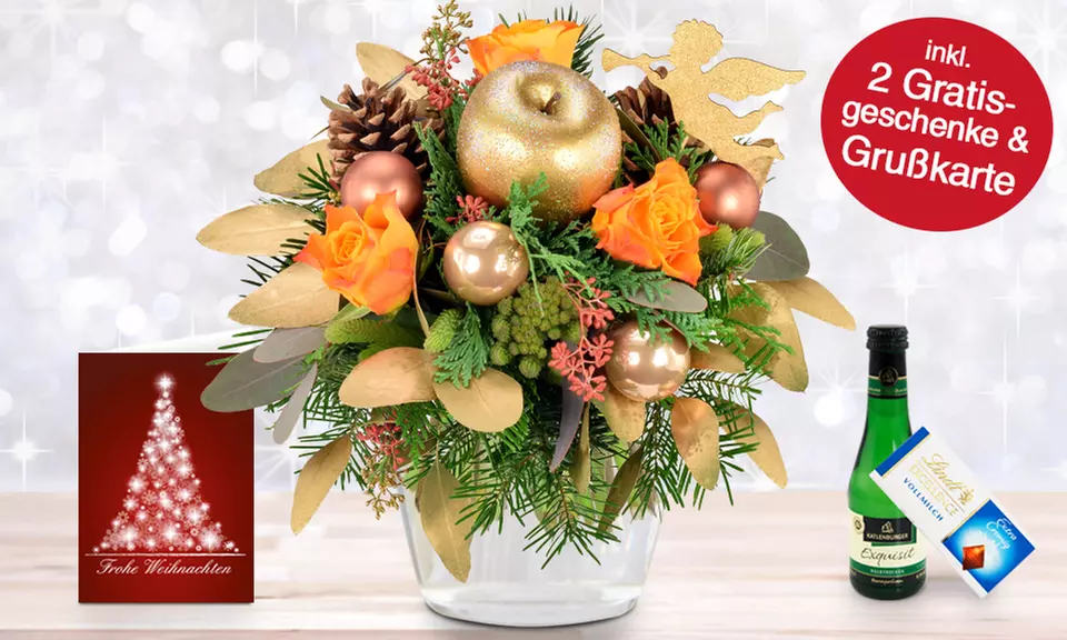Weihnachtlicher Blumenstrauß