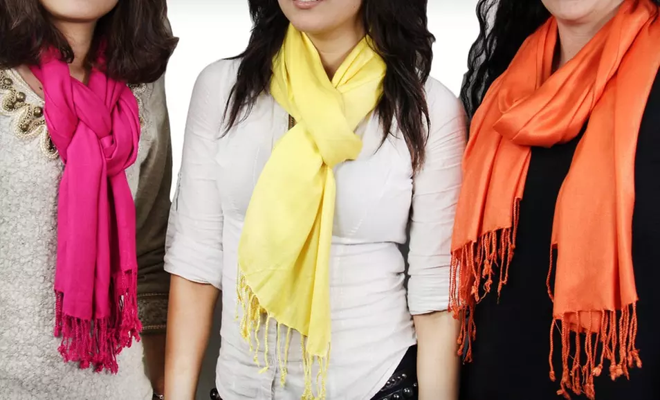 $19.99 for Three In-Things Pashmina Scarves ($120 List Price). 8 Color Sets Available. Free Shipping and Returns. - Second Medium