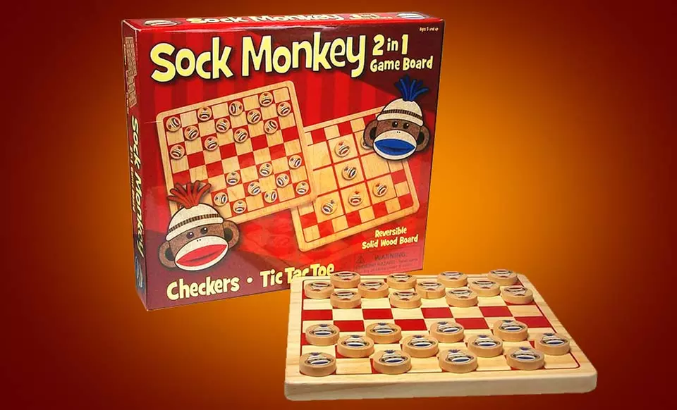 $14.99 for a Westminster Sock Monkey 2-in-1 Game Board with Checkers and Tic-Tac-Toe ($24.95 List Price). Free Returns. - Primary Image