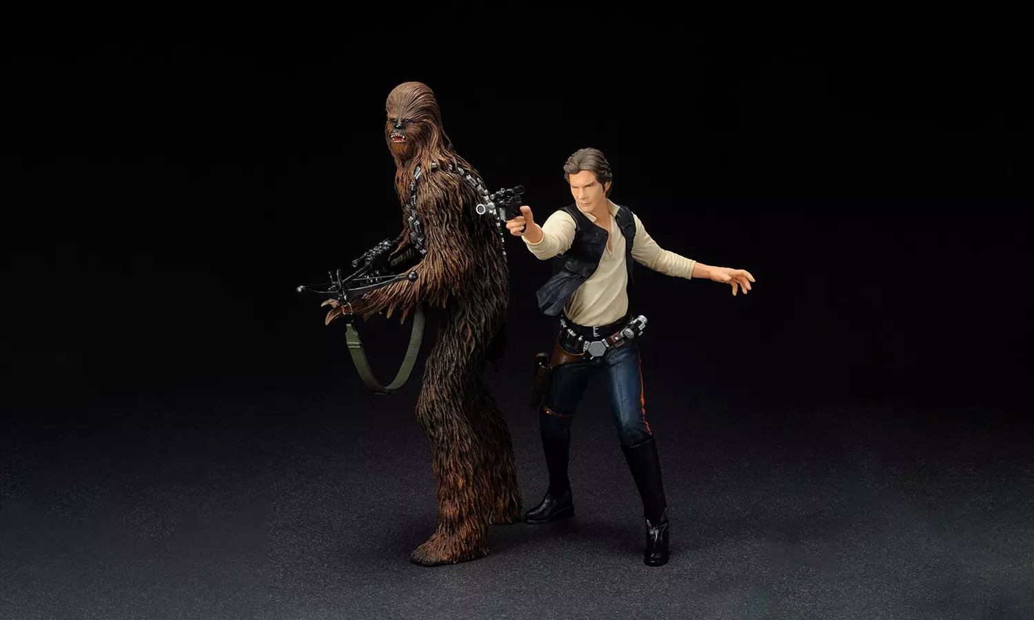 Kotobukiya Star Wars Han Solo and Chewbacca Artfx+ Statue - Primary Image