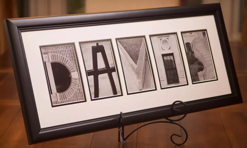 Personalized and Framed Alphabet-Photography Keepsake Art from Sticks and Stones (Up to 57% Off) - Primary Image