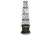 1 or 2 Tower Patio Pot with Trellis - Modern Grey or Black with Gold - Image 7