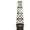 Image 7: 1 or 2 Tower Patio Pot with Trellis - Modern Grey or Black with Gold