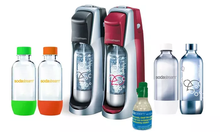 SodaStream Fountain Jet Soda Maker Set with Four 1L Bottles and 30L CO2 Carbonator - Primary Image