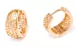18K Gold Plated Cut-Out Huggie Earrings - Second Medium