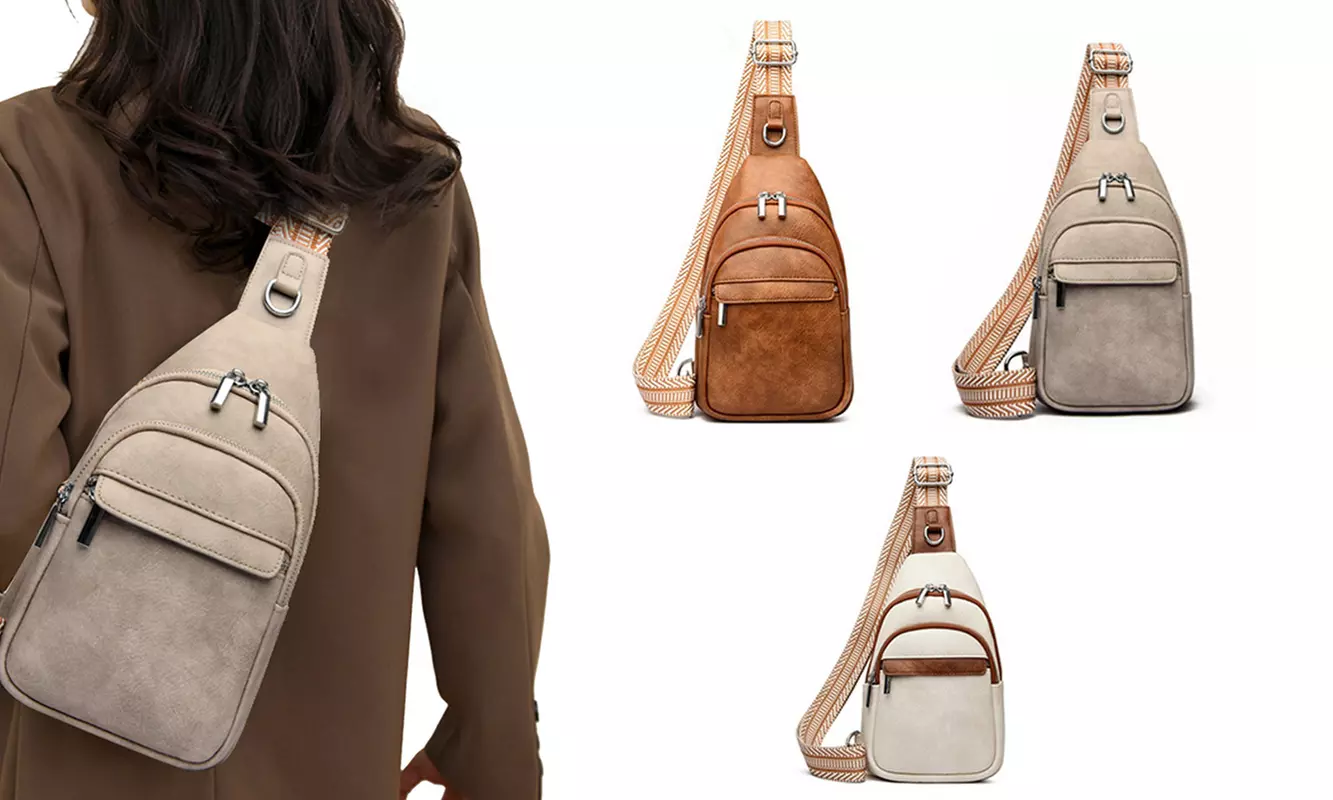 Borsa marsupio a tracolla in pelle PU