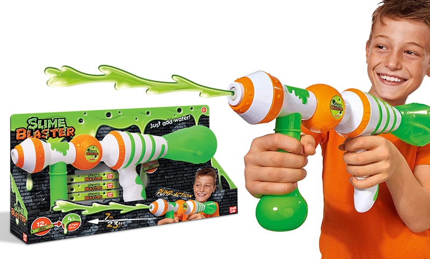 Image 1: Slime Blaster Gun with 12 Sachets