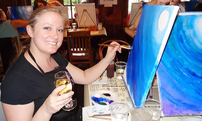 Two-Hour Social Painting Event for One, Two, or Four at Vino van Gogh (Up to 47% Off)  - Primary Image
