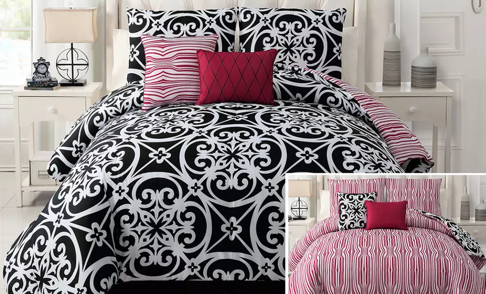 5-Piece Reversible Comforter Sets - Primary Image