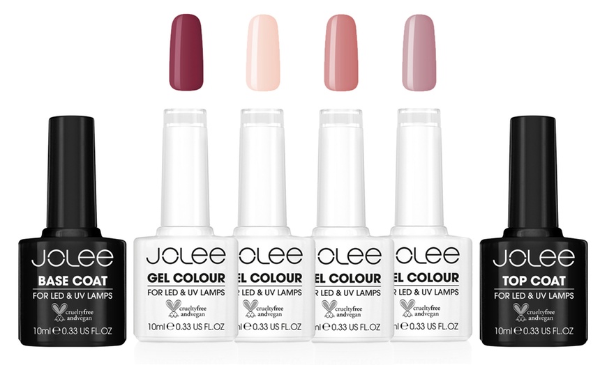 Image 5: Jolee Gel Nail Polish Colour Set with Base and Top Coats 10ml