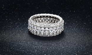 7.00 CTTW Marquise and Round Cut Cubic Zirconia Band