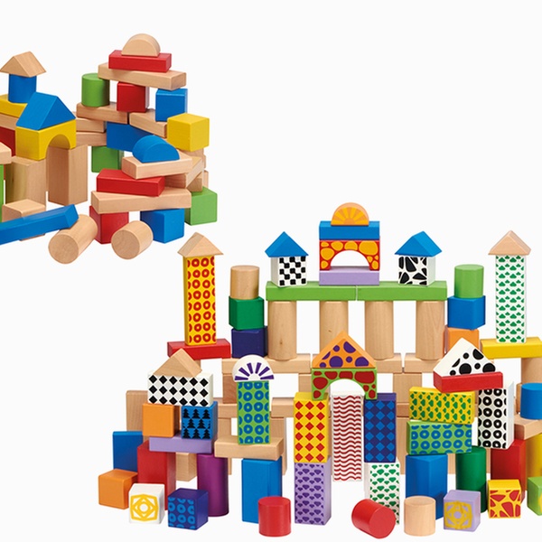 Wooden 100 Piece Block Playsets In Choice Of Design From 13 99 72 Off