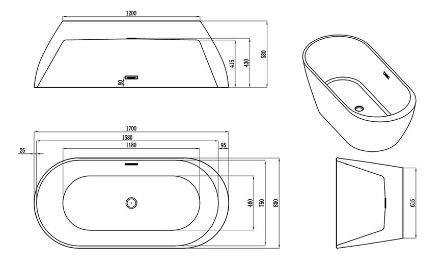 Image 4: Home Deluxe freistehende Wanne