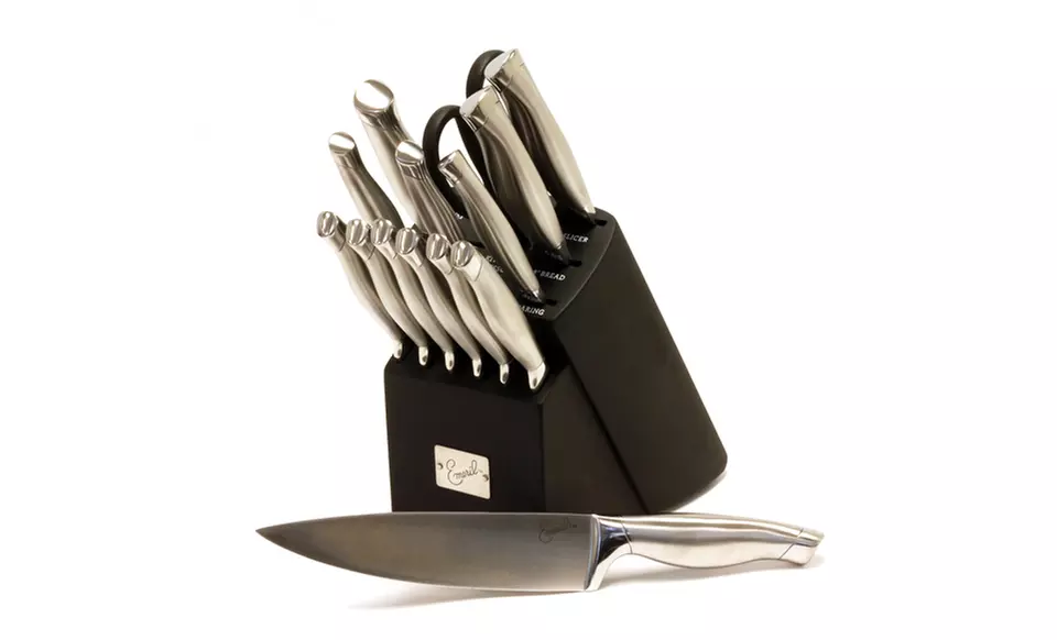 Emeril 15-Piece Stainless Steel Knife Block Set. Free Returns. - Primary Image