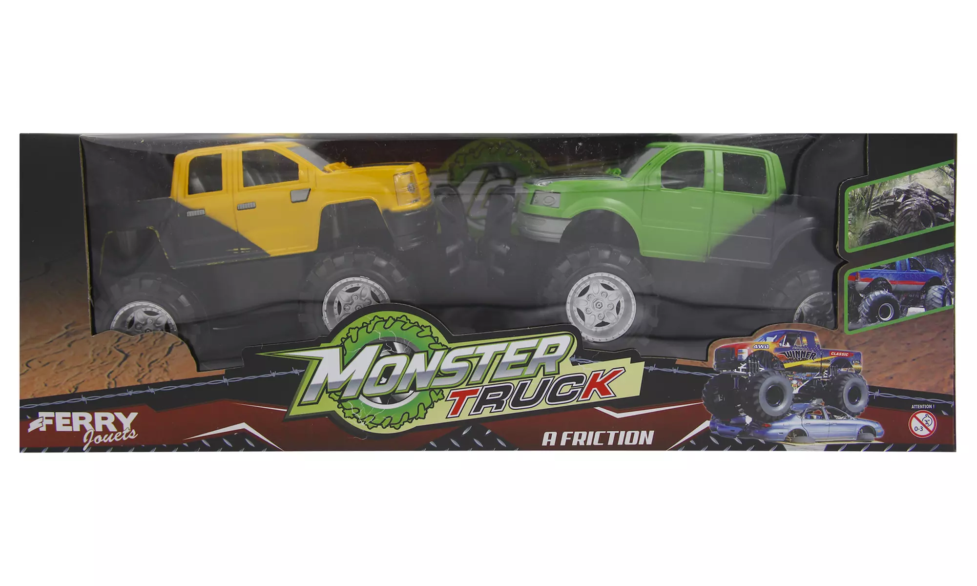 Coffret Monster Truck de 2 véhicules à friction - Second Medium