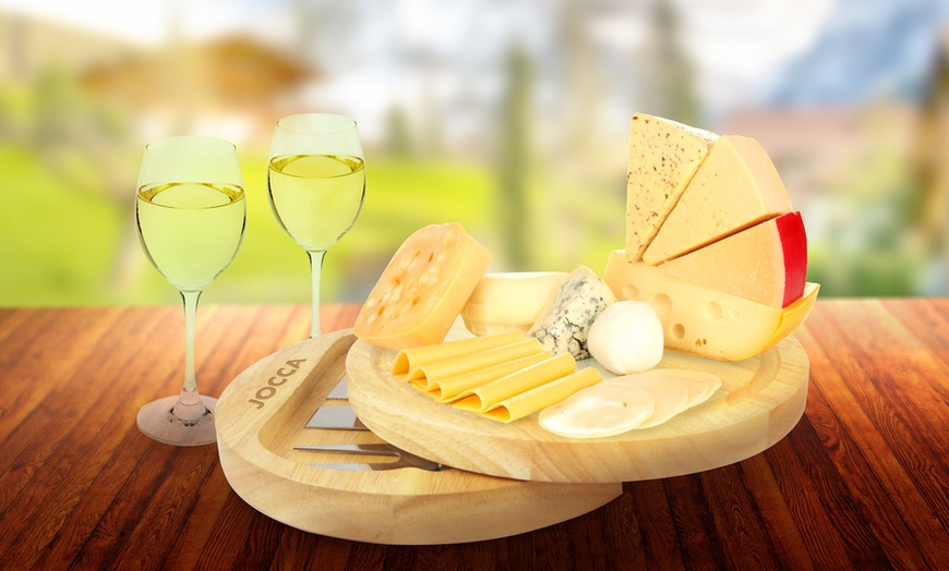 Image 1: Jocca Cheese Board With 4 Knives