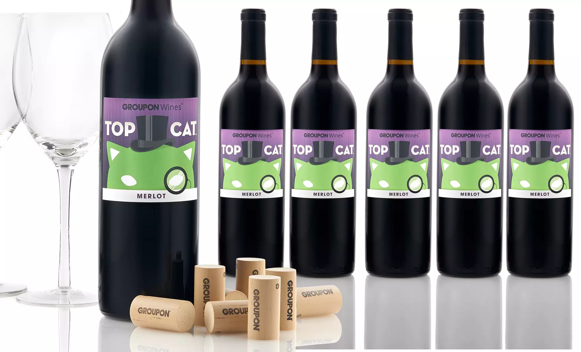 Exclusive Groupon Wines: 6 Bottles of Top Cat Merlot - Primary Image