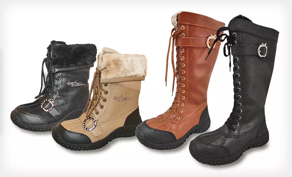 $27 for Apple Bottoms Women's All-Weather Lace-Up Boots (Up to $130 List Price). 22 Options Available. Free Shipping. - Primary Image