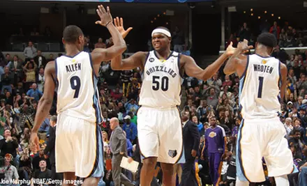 Memphis Grizzlies Game and T-shirt at FedExForum (Up to 64% Off). Three Games and Two Seating Options Available. - Primary Image