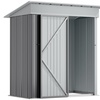 Image 11: Heavy-Duty Lockable Metal Garden Shed with Sloped Roof