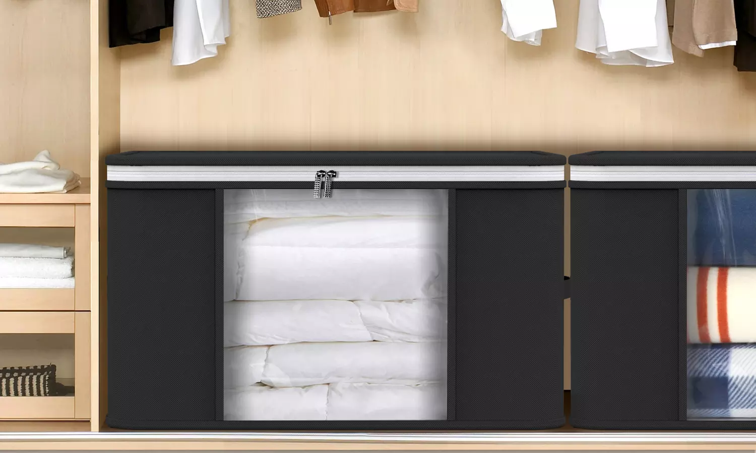 Vinsani Pack of Two Zipped Storage Bags