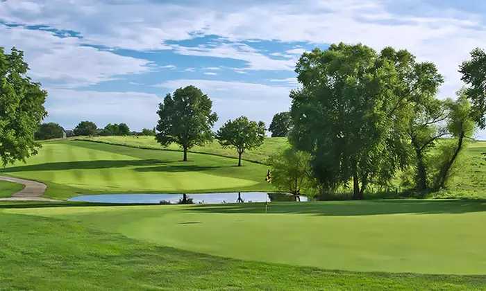 18 Holes of Golf for Two or Four with Cart Rental and Range Balls at Hodge Park Golf Course (Up to 47% Off) - Primary Image