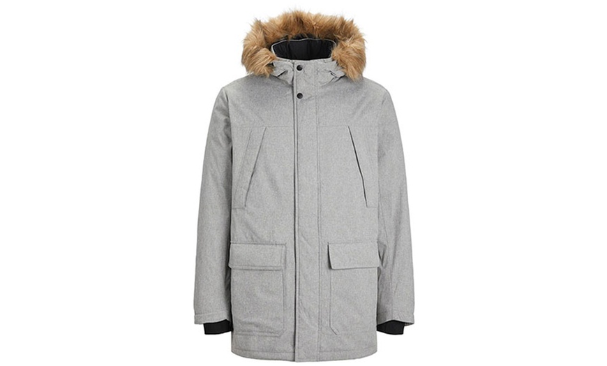 Image 1: Jack & Jones Jwhgreat Padded Parka Grey Melange 