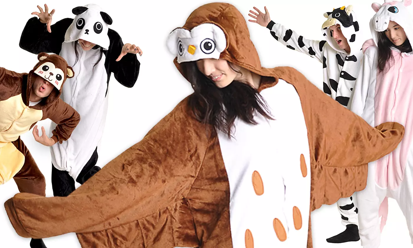 Unisex Cozy Plush Animal Bodysuits - Primary Image
