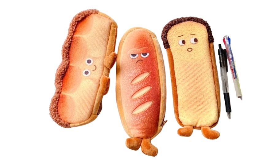 Image 13: One or Three Funny Bread Pencil Cases