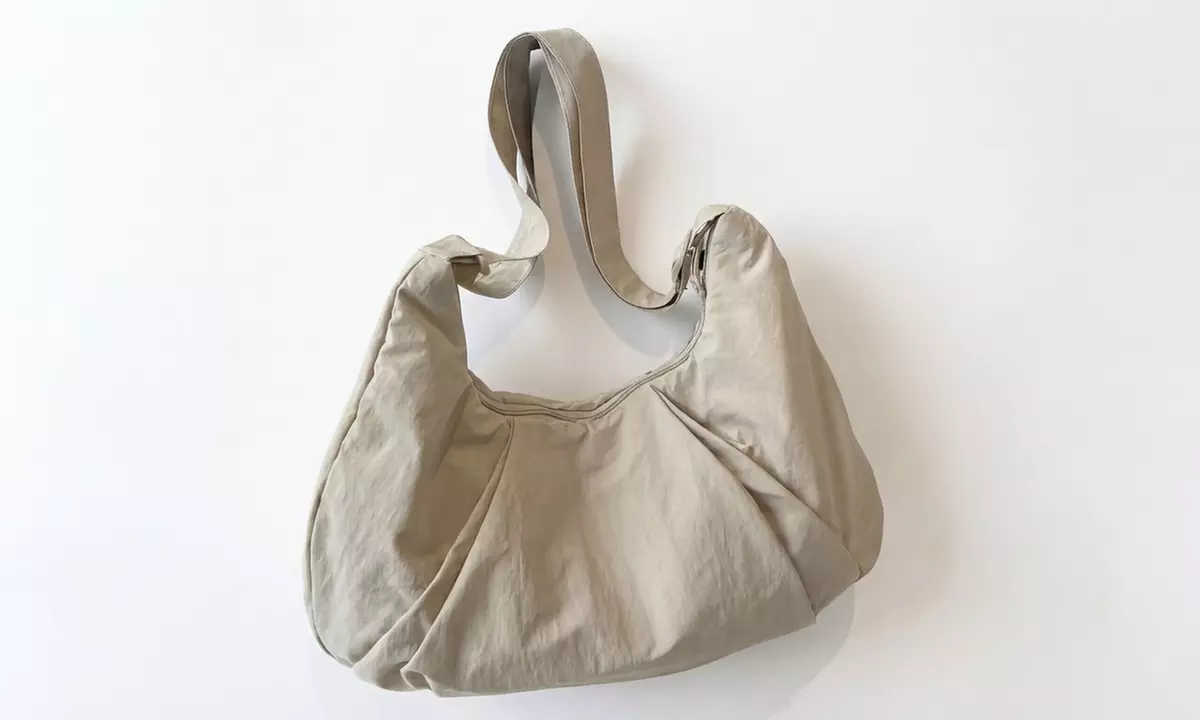 Nylon Crescent Crossbody Bag with Adjustable Strap for Women