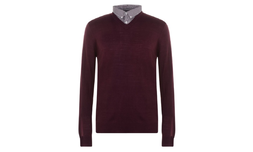 Image 7: Pierre Cardin Mock V-Neck Jumper