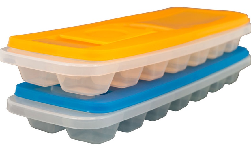 Ice Cube Trays with Lids 2-Pack | Groupon