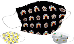 Rainbow Print Cotton Face Mask