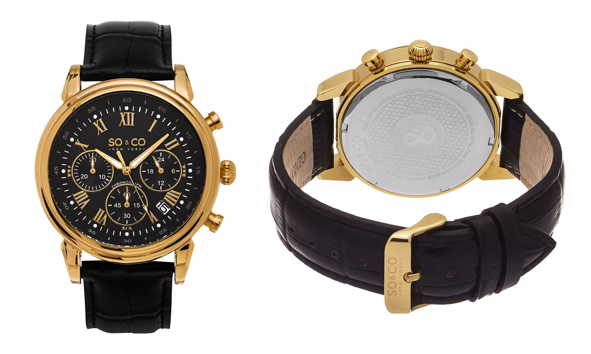 SO & CO New York Men's Monticello Dress Watch - Second Medium
