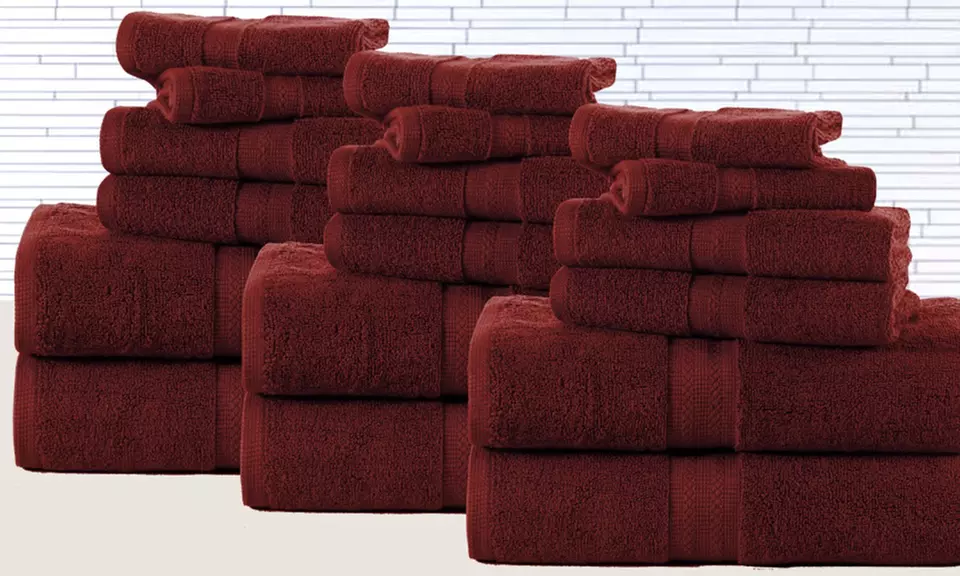 18-Piece Bano Sense 100% Egyptian Cotton 600GSM Towel Set - Primary Image