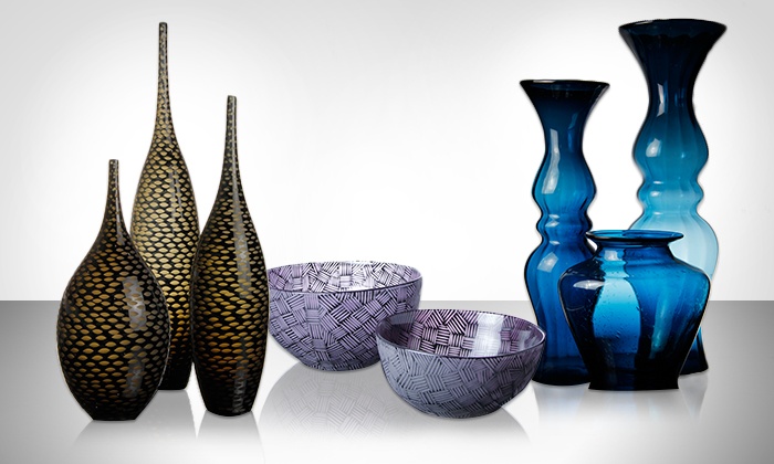 Contemporary Glass Vase Set Groupon