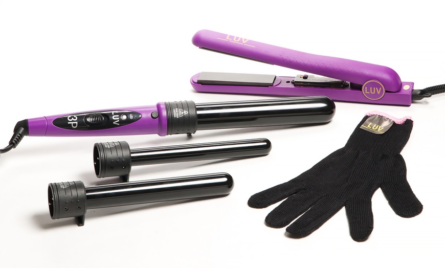 LUV Curling Iron and Flat Iron | Groupon Goods