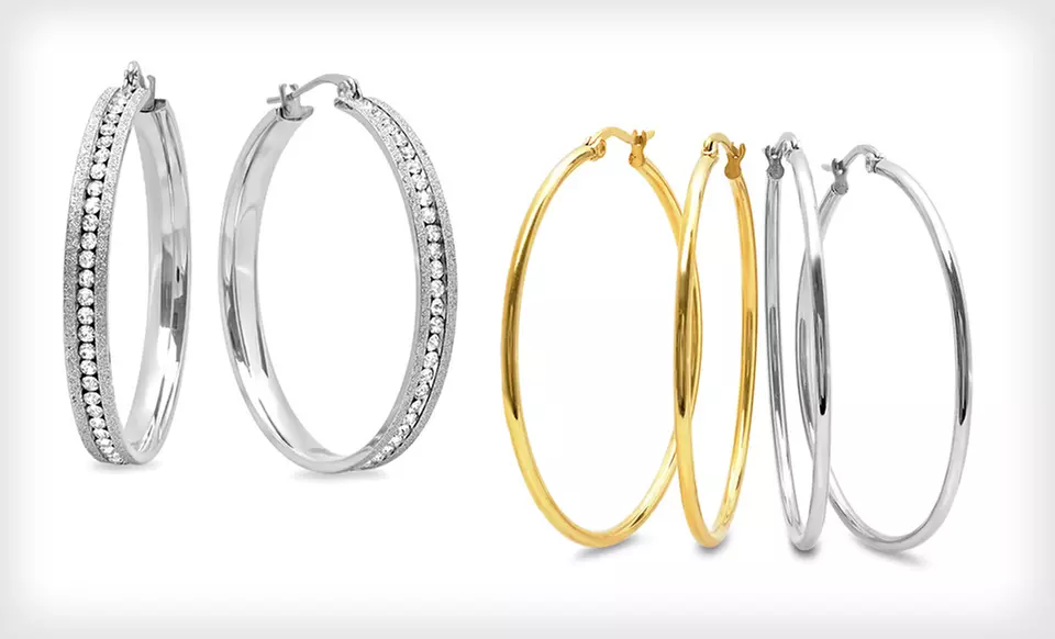 Hoop and Huggie Earrings (Up to 92% Off). 18 Styles Available. - Primary Image