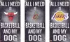 NBA Basketball and My Dog Sign (12"x6")