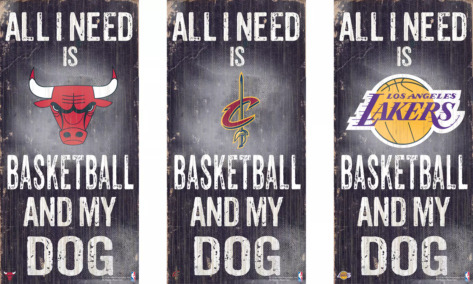 NBA Basketball and My Dog Sign (12"x6") - Primary Image