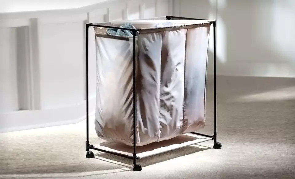 $24 for a Triple Laundry Sorter with Cover ($44.99 List Price). Free Shipping and Free Returns. - Primary Image