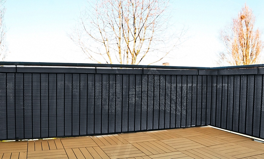 Image 3: Wicker Balcony or Fence Screen