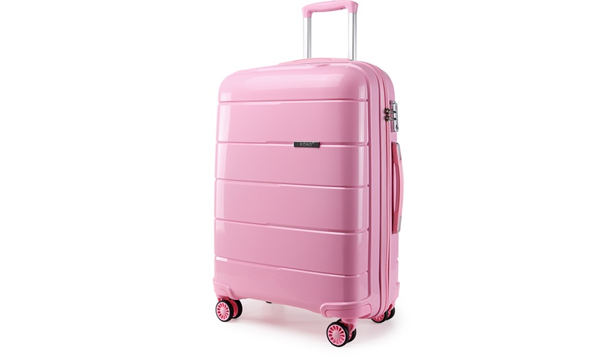 Image 18: Kono Hard Shell PP Suitcase or Set